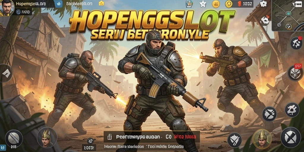 Tangkapan layar HOPENGSLOT menampilkan pertempuran seru di arena Battle Royale.