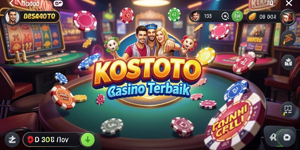 Tampilan gameplay menarik dari KOSTOTO yang menawarkan berbagai permainan Kasino.