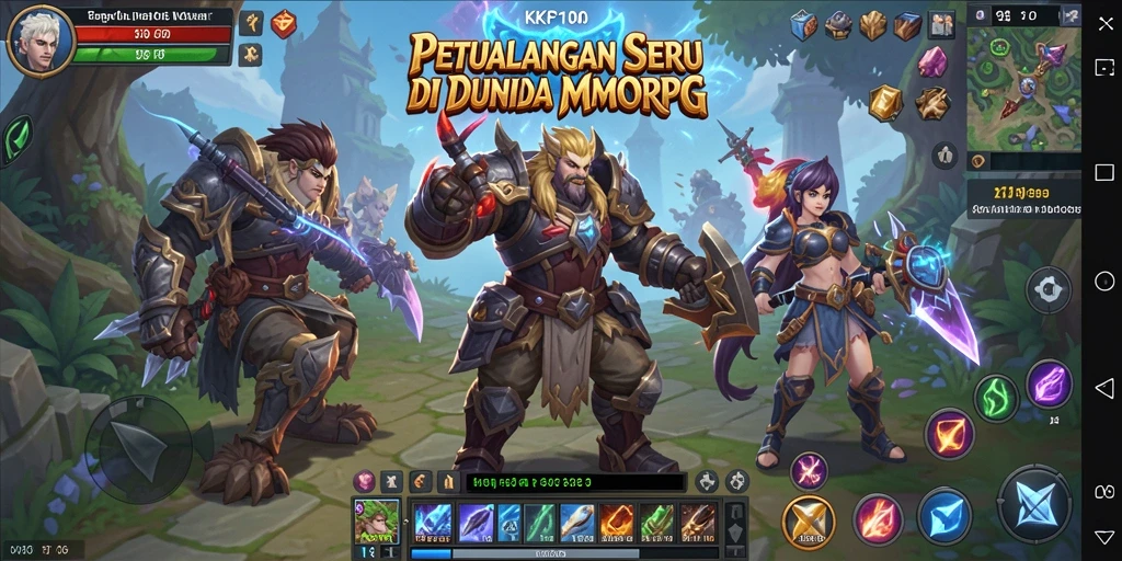Screen capture gameplay KPK100 untuk pengalaman MMORPG yang seru.