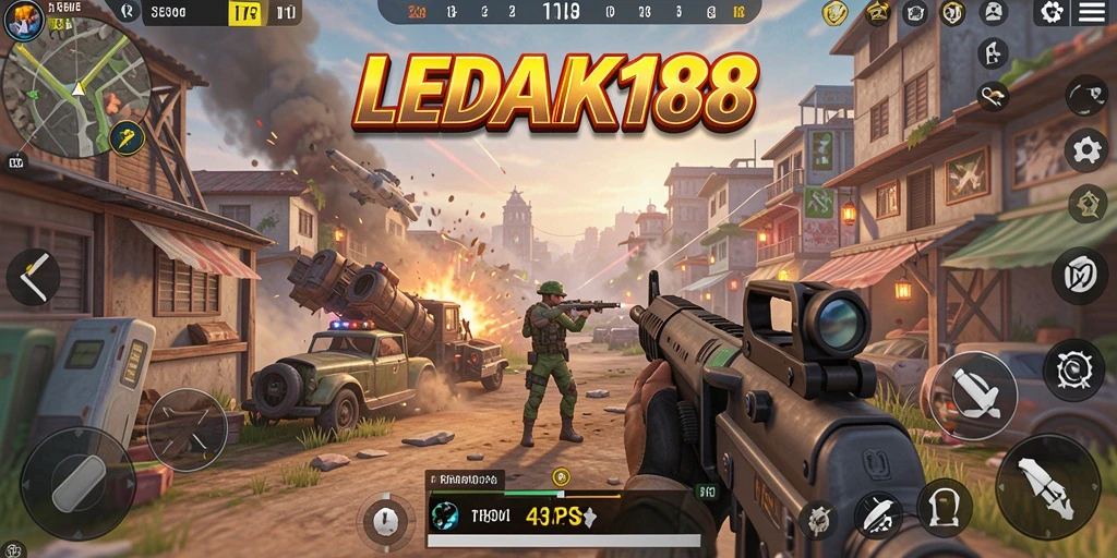 Tampilan gameplay <strong>LEDAK188</strong> yang intens dan mendebarkan.