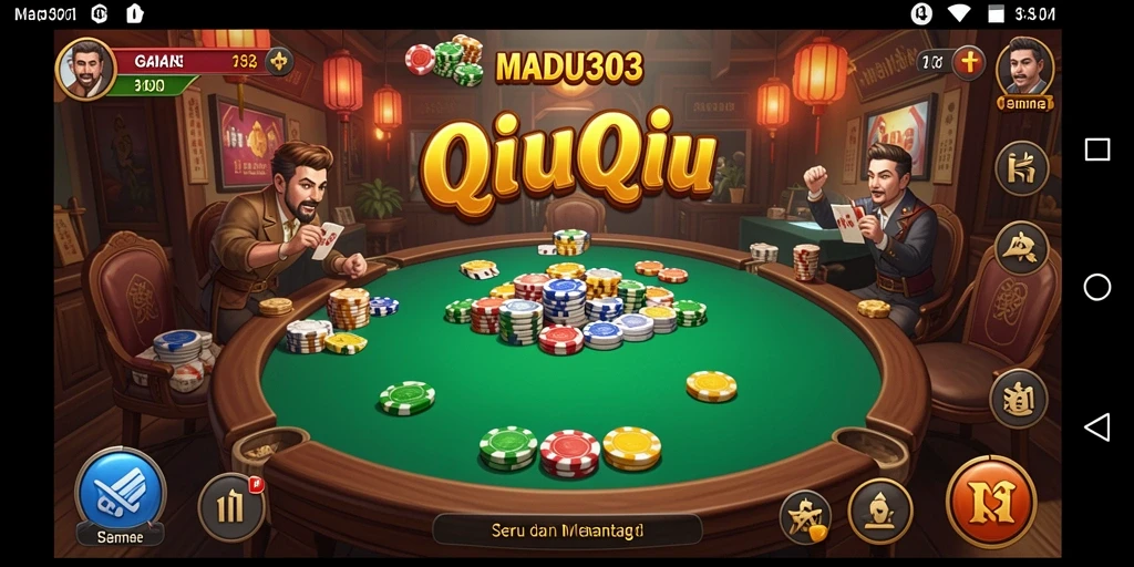 Tampilan menarik gameplay QiuQiu di MADU303.