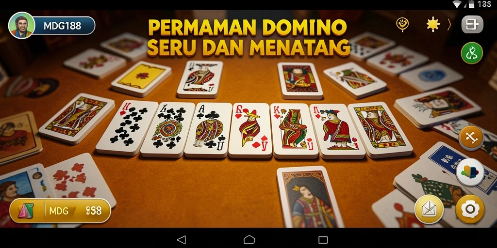 Tampilan gameplay seru permainan Domino MDG188