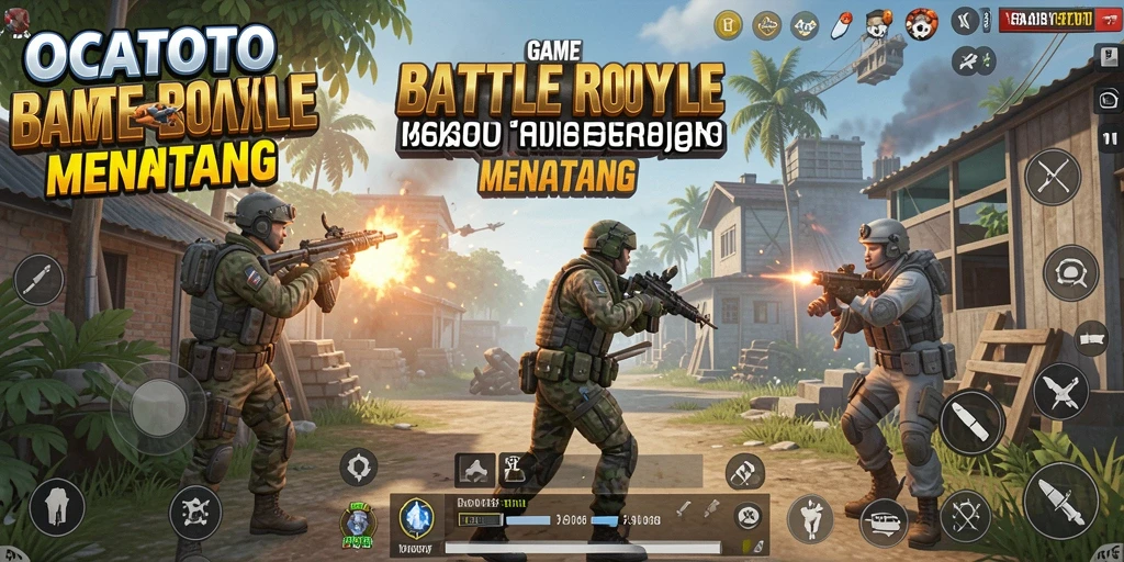 Screenshot gameplay OCATOTO dengan aksi Battle Royale yang seru.