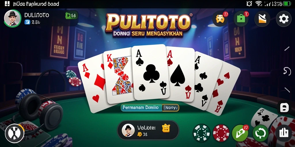 Screenshot gameplay Domino dari PULITOTO yang menampilkan aksi seru.