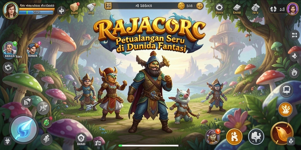 Screenshot gameplay RAJACORC dengan aksi petualangan yang seru.