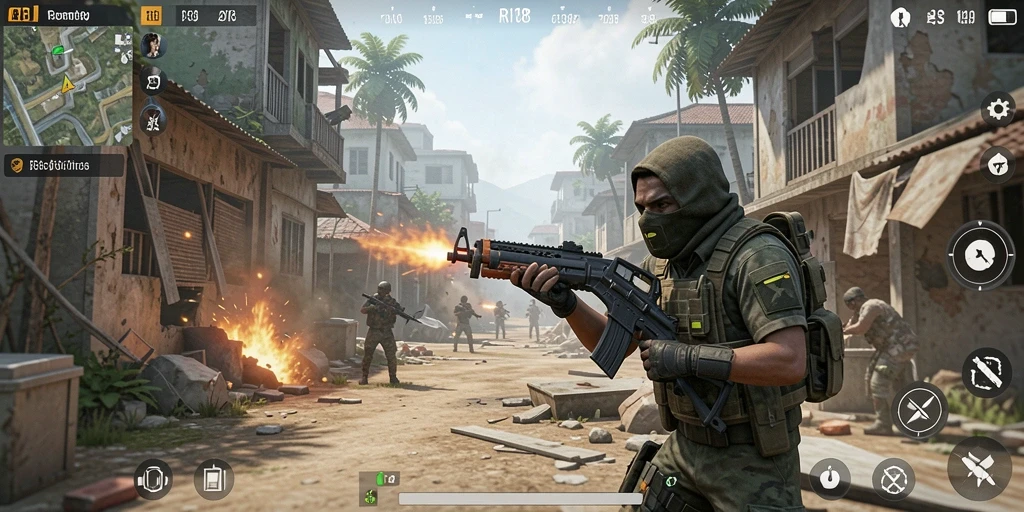 Gambaran aksi menegangkan dalam gameplay RI188