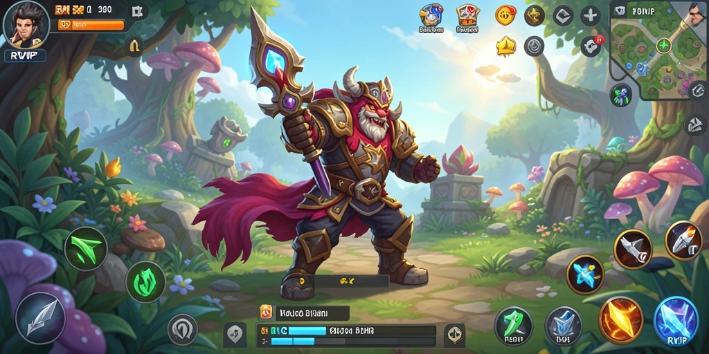 Tangkapan layar gameplay RVIP menampilkan pertempuran seru dan penjelajahan dunia.