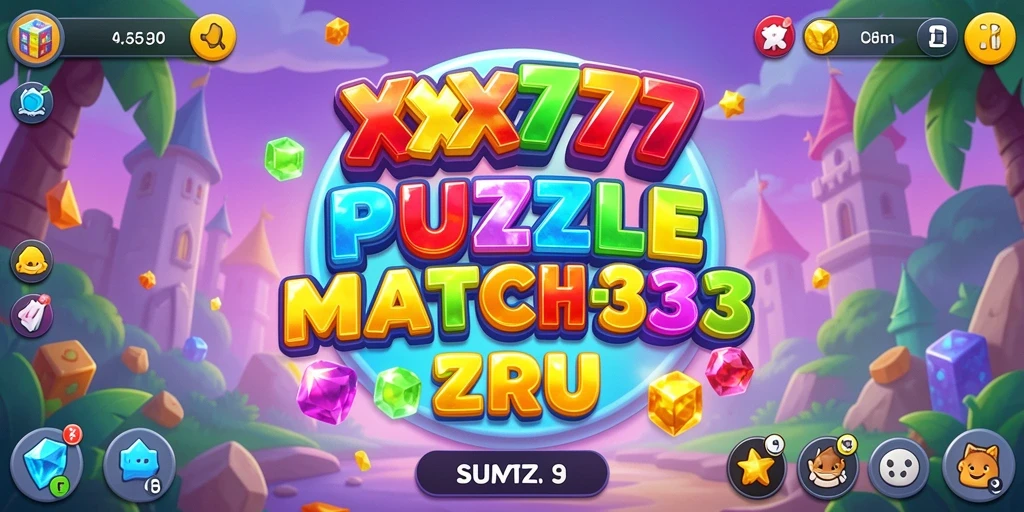 Tangkapan layar utama XXX777 menunjukkan gameplay Match-3 yang menarik.