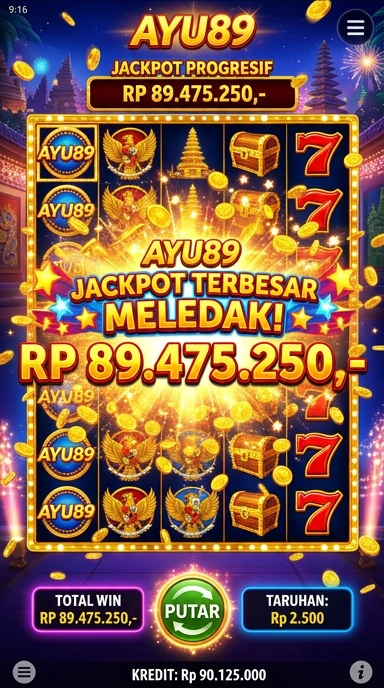 Aplikasi ayu89 dengan tampilan yang bersih dan sederhana.